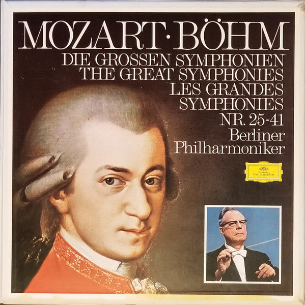 Wolfgang Amadeus Mozart ● Karl Böhm, Berliner Philharmoniker : Die Grossen Symphonien Nr.25-41 (7xLP, RE + Box, Comp)