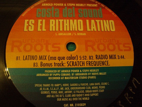 Arnold Power & Steph Heurly Present Costa Del Sound : Es El Rithmo Latino (12")