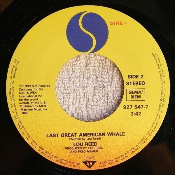 Lou Reed : Dirty Blvd. (7", Single)