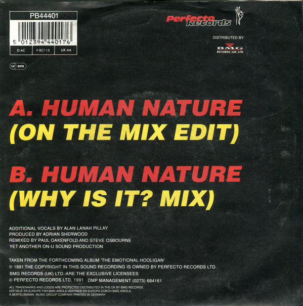 Gary Clail On-U Sound System* : Human Nature (7", Single)