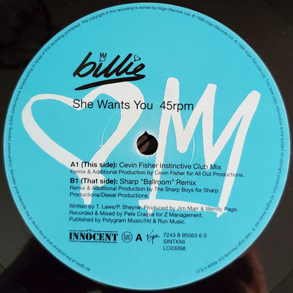 Billie Piper : She Wants You (12")
