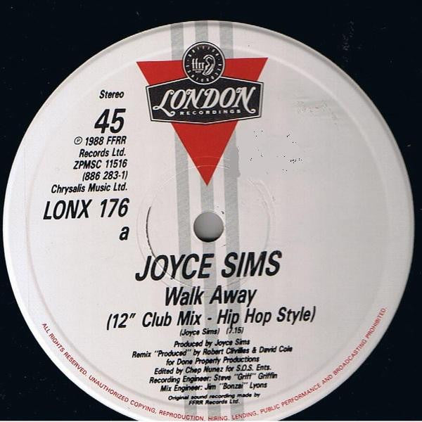 Joyce Sims : Walk Away Remix (12")