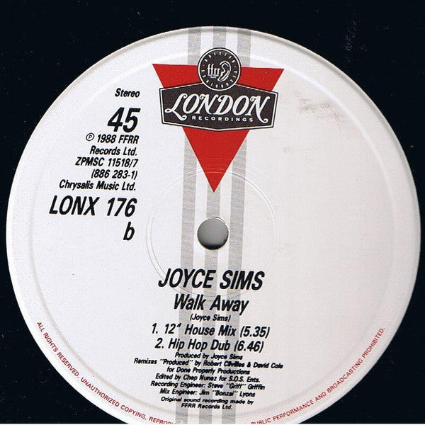 Joyce Sims : Walk Away Remix (12")