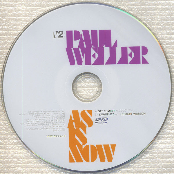 Paul Weller : As Is Now (CD, Album + DVD)