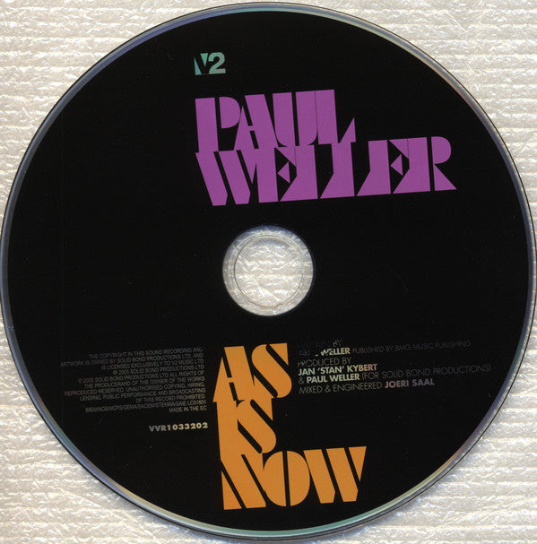 Paul Weller : As Is Now (CD, Album + DVD)