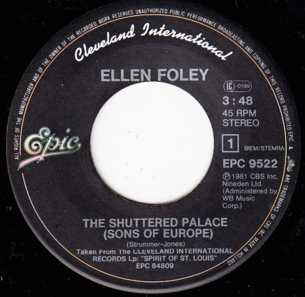 Ellen Foley : The Shuttered Palace (Sons Of Europe) (7", Single)