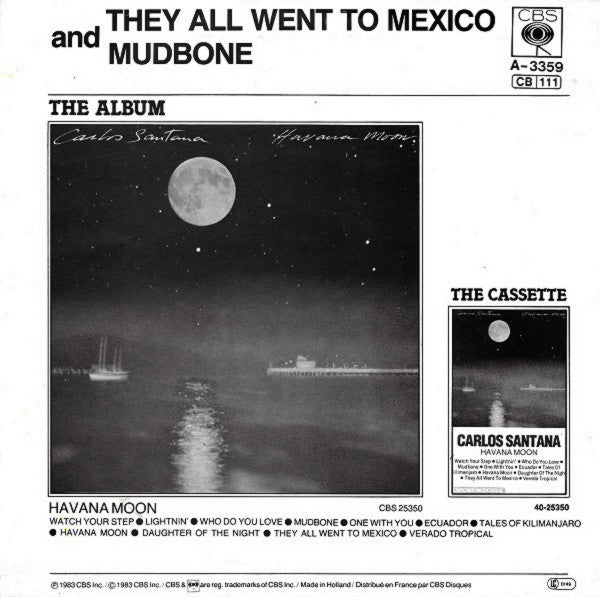 Carlos Santana : They All Went To Mexico (7", Single)