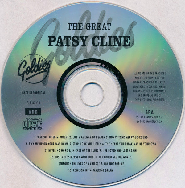 Patsy Cline : The Great Patsy Cline (CD, Comp)
