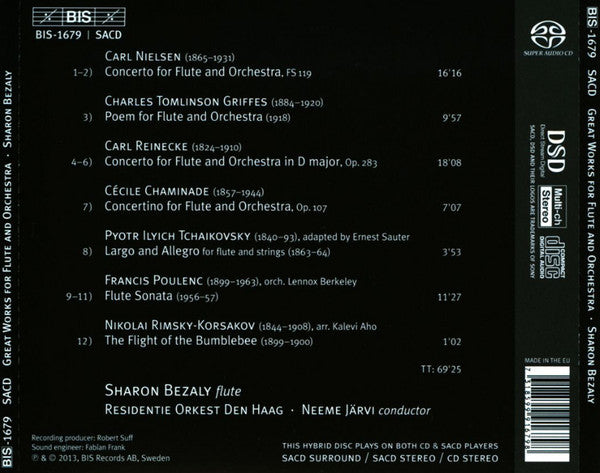 Sharon Bezaly, Neeme Järvi, Residentie Orkest : Great Works For Flute And Orchestra (SACD, Hybrid, Multichannel, Album)