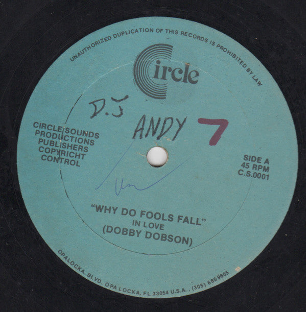 Dobby Dobson : Why Do Fools Fall In Love / Oh No (12")