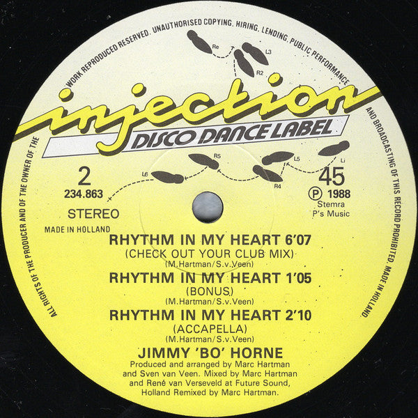 Jimmy 'Bo' Horne* : Rhythm In My Heart (12")
