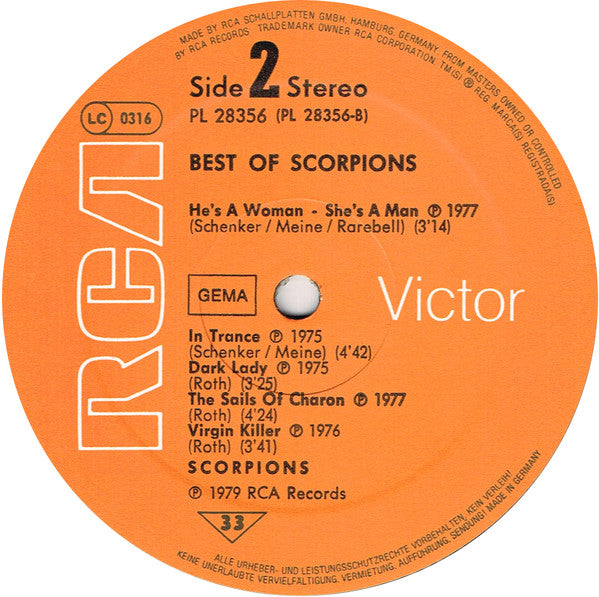 Scorpions : Best Of Scorpions (LP, Comp)