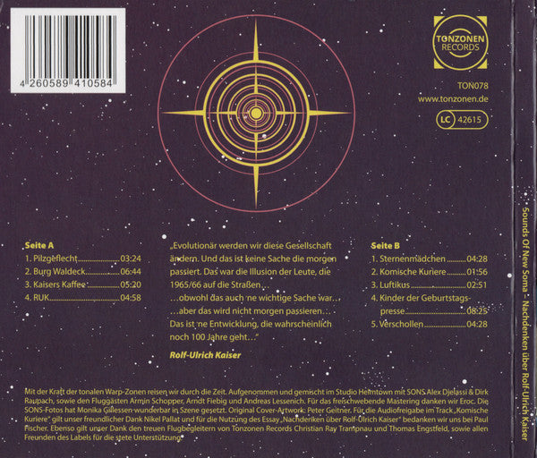 Sounds Of New Soma : Nachdenken über Rolf-Ulrich Kaiser (CD, Album)