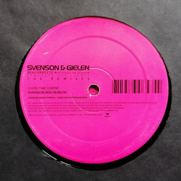 Svenson & Gielen Featuring Jan Johnston : Beachbreeze (The Remixes) (2x12")