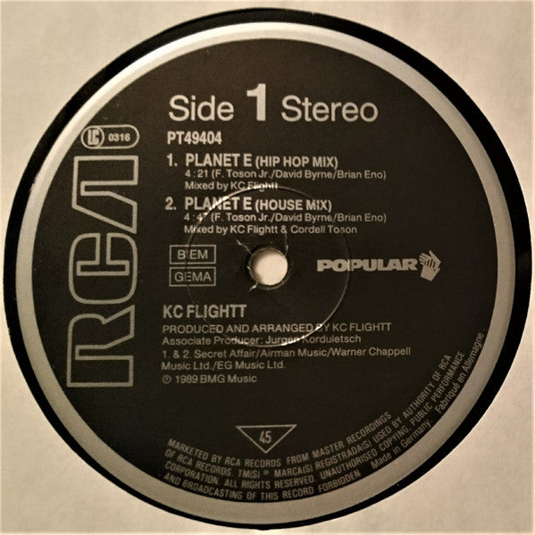 KC Flightt : Planet E (12", Maxi)