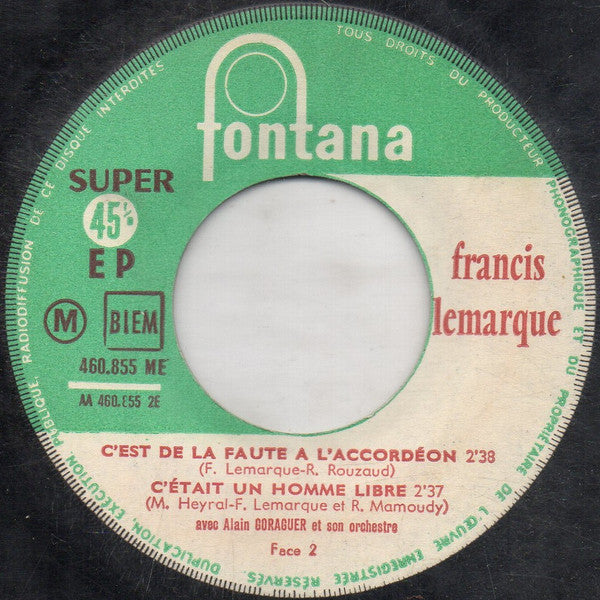 Francis Lemarque : C'est Loin "Jura" (7", EP)