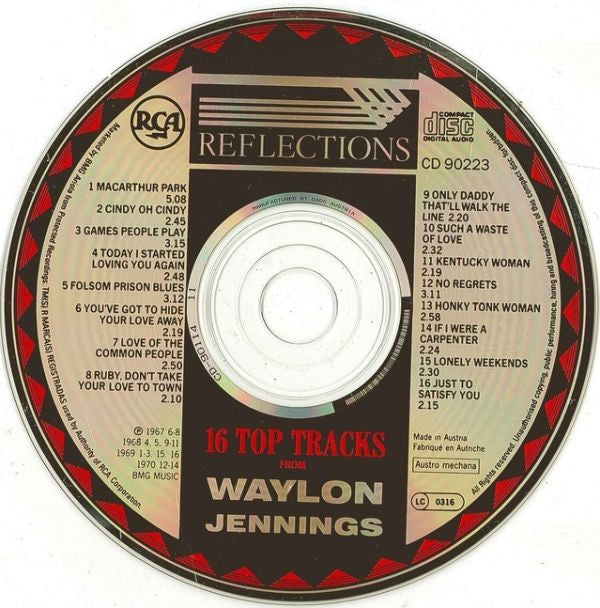 Waylon Jennings : 16 Top Tracks (CD, Comp, RM)