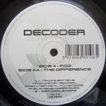 Decoder : Fog / The Difference (12")