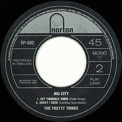 The Pretty Things : Big City (7", EP, Mono)