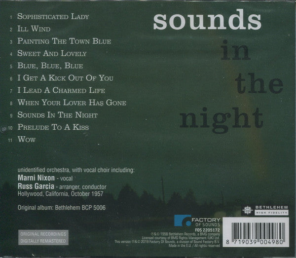 Russ Garcia, His Vocal Choir And Orchestra : Sounds In The Night (CD, Album, RE)