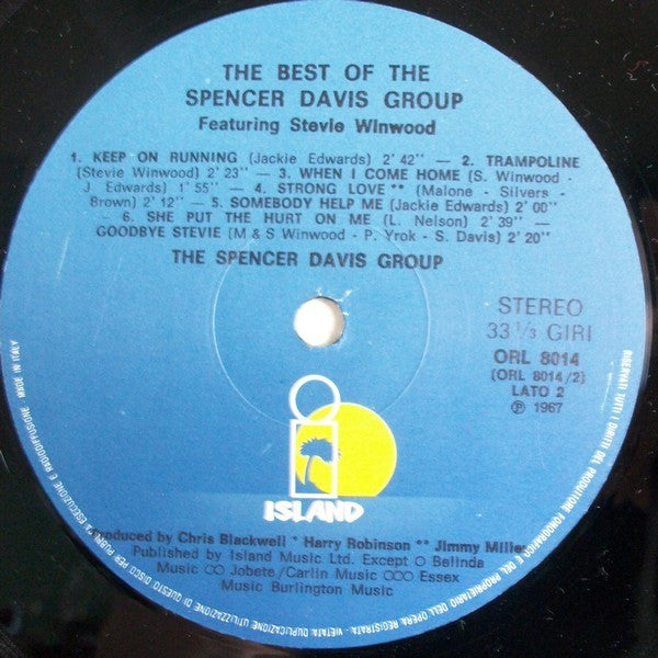 The Spencer Davis Group Featuring Steve Winwood : The Best Of The Spencer Davis Group Featuring Stevie Winwood (LP, Comp, RE)
