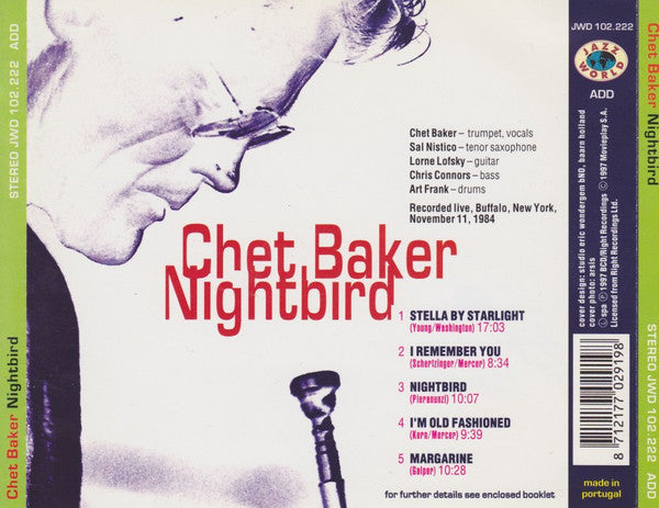 Chet Baker : Nightbird (CD, Album)