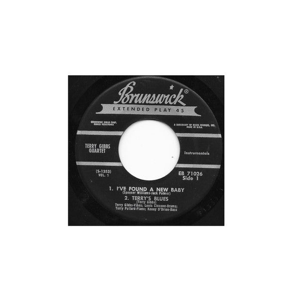 Terry Gibbs Quartet : Terry Gibbs Quartet Vol. 1 (7", EP)
