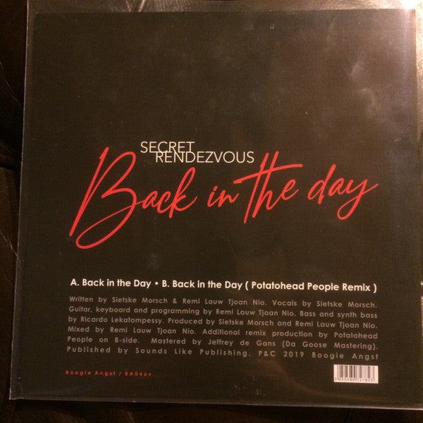 Secret Rendezvous : Back In The Day (7")