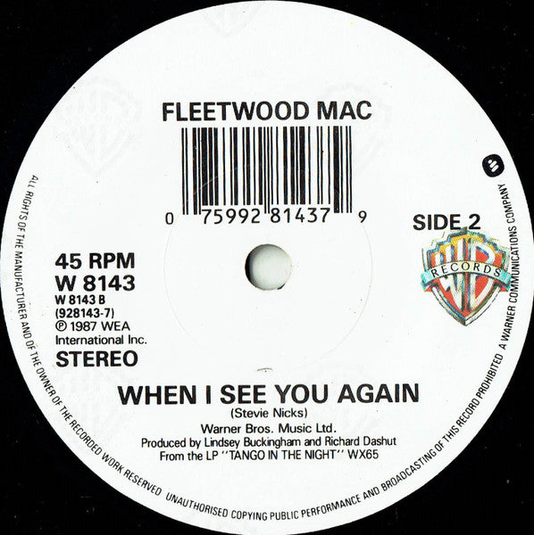 Fleetwood Mac : Everywhere (7", Single, Lyn)