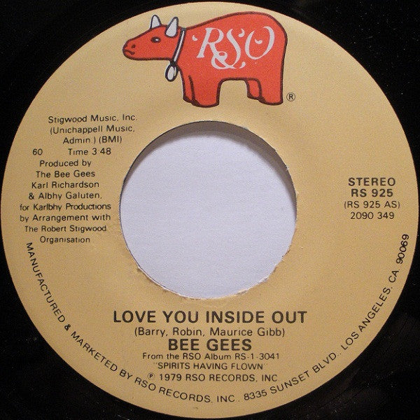 Bee Gees : Love You Inside Out  (7", Single, 60)