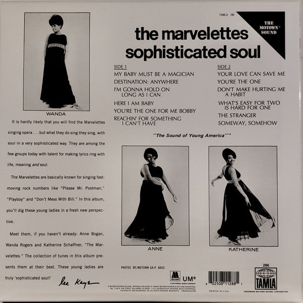 The Marvelettes : Sophisticated Soul (LP, Album, Mono, Ltd, RE, RM, 180)