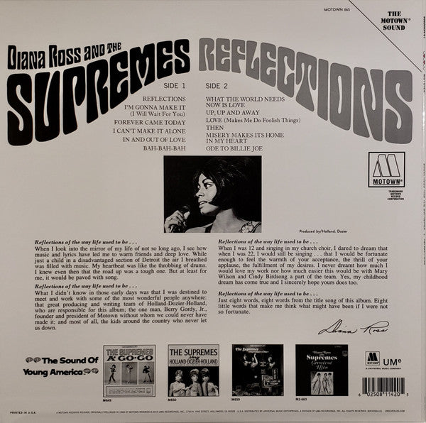 The Supremes : Reflections (LP, Album, Mono, Ltd, RE, RM)