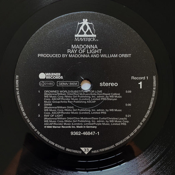 Madonna : Ray Of Light (2xLP, Album, RE)