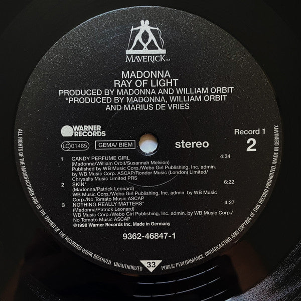 Madonna : Ray Of Light (2xLP, Album, RE)