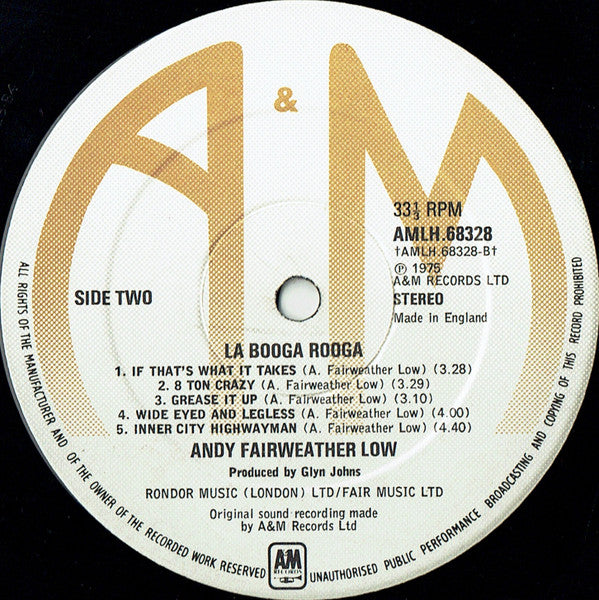 Andy Fairweather-Low : La Booga Rooga (LP, Album)