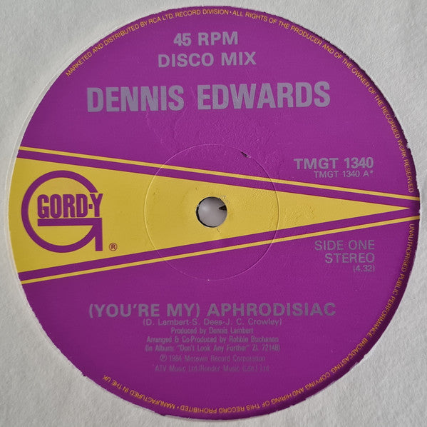 Dennis Edwards : (You're My) Aphrodisiac (12", Single)