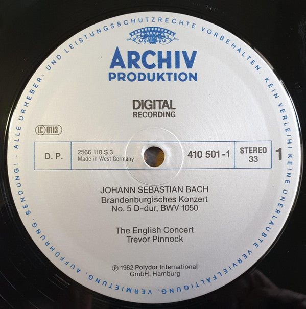 Johann Sebastian Bach - The English Concert, Trevor Pinnock : Brandenburgische Konzerte 4 • 5 • 6 (LP)
