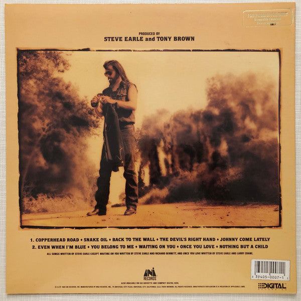 Steve Earle : Copperhead Road (LP, Album, Eur)