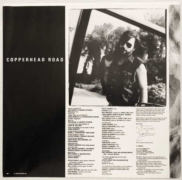 Steve Earle : Copperhead Road (LP, Album, Eur)