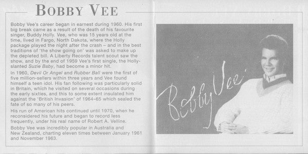Bobby Vee : The Bobby Vee Singles Album (CD, Comp)