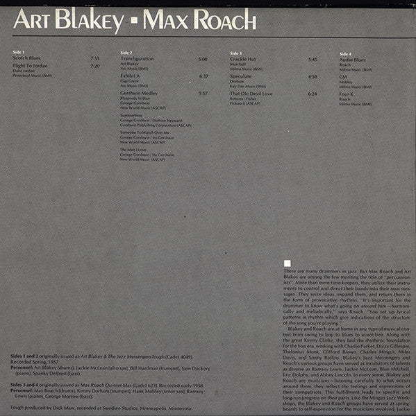 Max Roach / Art Blakey : Percussion Discussion (2xLP, Comp, Gat)