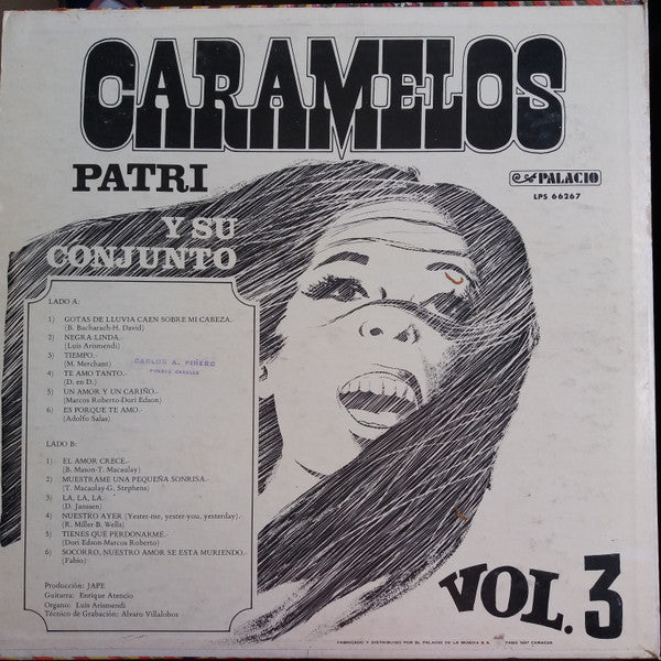 Patri Y Su Conjunto : Patri Y Su Conjunto - Vol. 3 - "Caramelos" (LP, Album)