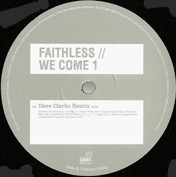 Faithless : We Come 1 (12", Promo)