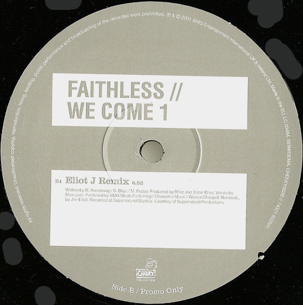 Faithless : We Come 1 (12", Promo)