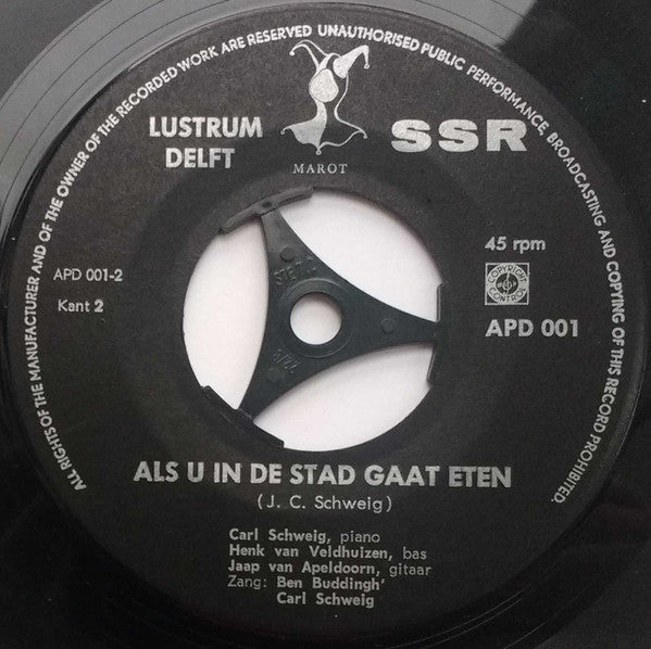 S.S.R.-Delft : Als Haarlem Vraagt Om Een T.H. (7")