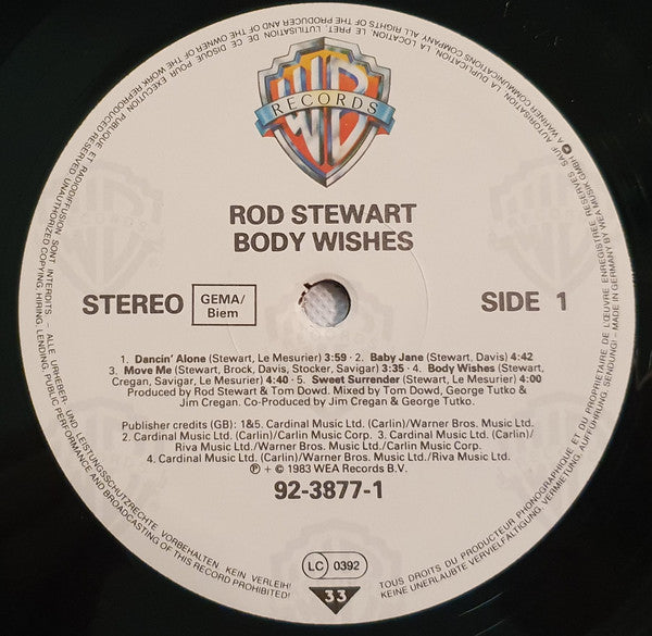 Rod Stewart : Body Wishes (LP, Album)