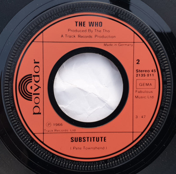 The Who : My Generation / Substitute (7", Single, RE)