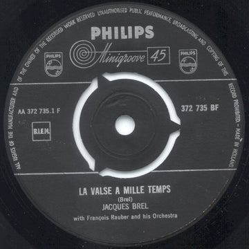 Jacques Brel With François Rauber Et Son Orchestre : La Valse A Mille Temps / Ne Me Quitte Pas (7", Single)