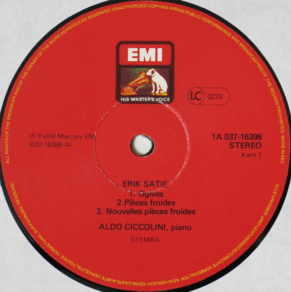 Erik Satie - Aldo Ciccolini : Pianowerken Van Erik Satie (LP, Comp)