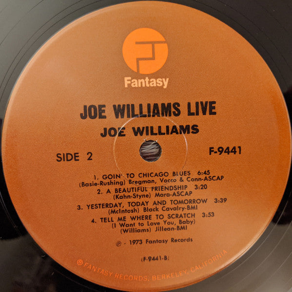 Joe Williams : Joe Williams Live (LP, Album)